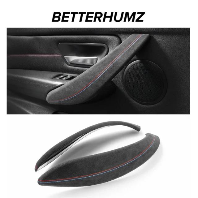 BMW F30 F32 F34 2013-2019 年式用 アルカンタラ インテリアトリム ドアプルハンドルカバー 2点セット 車内アクセサリー 輸入品_2