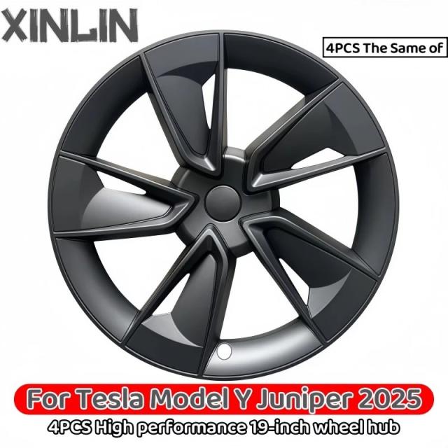 XINLIN 4個セット 19インチ ホイールカバー 高性能 交換用 ハブキャップ フルリムカバー アクセサリー テスラ モデルY ジュニパー 式 輸入品