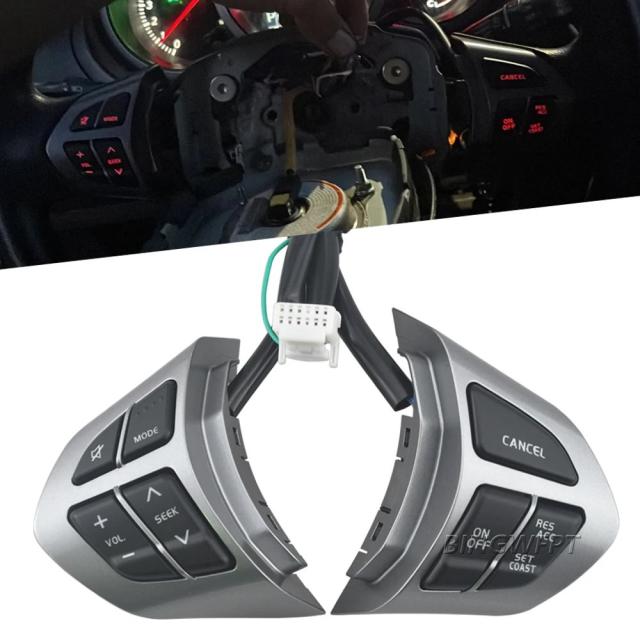 スズキ グランドビターラ II 2007-20013年用 赤色バックライト クルーズコントロールボタン ステアリングホイール スイッチ 輸入品