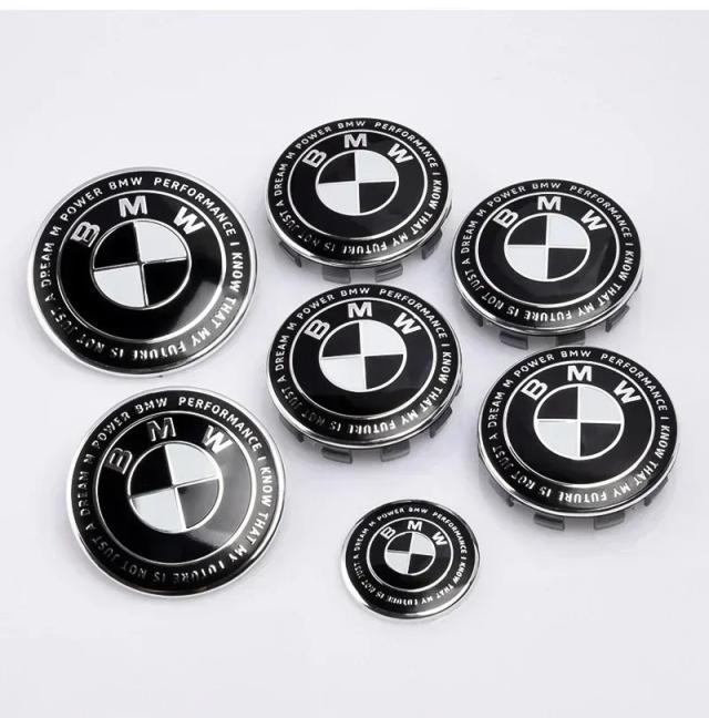 BMW E28 E32 E43 E52 E53 E63 E64 E93 E94 E87 F10 F20 F30 用 7個セット 45mm 68mm 74mm 82mm フロントフードエンブレム リアトランクバッジ 車用ロゴマーク 輸入品_17