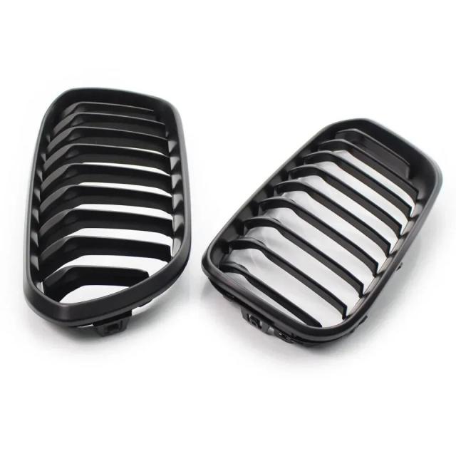 XVIP 1ペア フロントグリル BMW 1シリーズ F20 F21 2012-2019 用 グロスブラック キドニーグリル 交換用 レーシングフロントバンパーグリル 輸入品_10