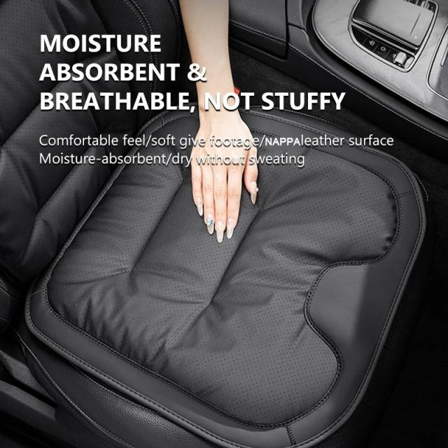 SEAMETAL ナッパレザー カーシートカバー 冬用暖かいシートマット ソフト通気性シートカバーパッド アクセサリー 輸入品_3