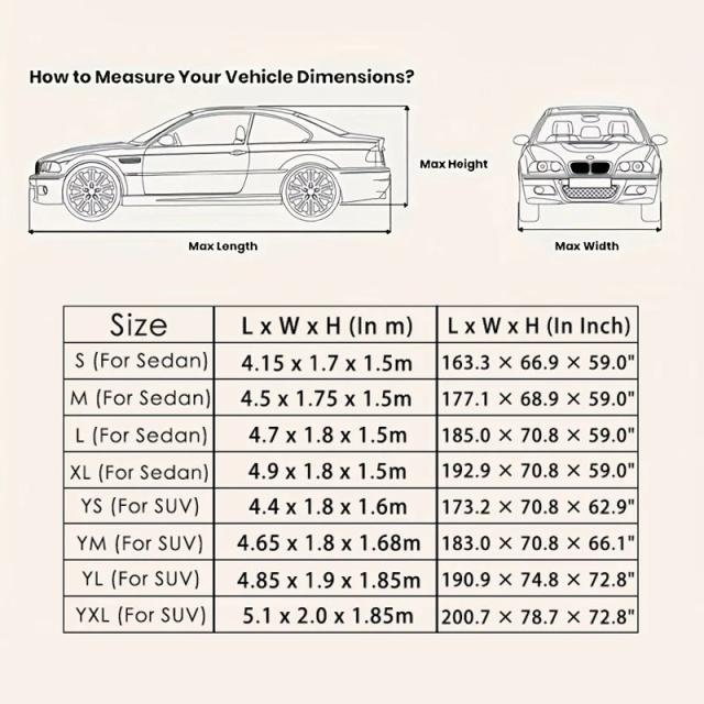 カーカバー 屋外用 車両保護 日除け 雪対策 UVカット カバー SUV セダン 自動車用 サンシェード 防塵 防水 ブラック シルバー 輸入品