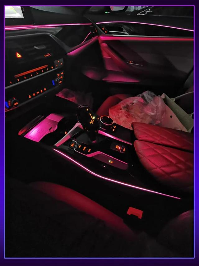 BMW 5・6シリーズ X3 X4 iX3 G30 G31 G32 G01 G02 G08 専用 11色センターコンソールアンビエントライト（サドルライト） 室内灯 アップグレードキット 輸入品_9