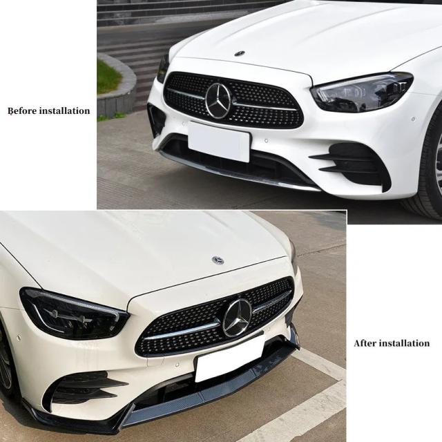 メルセデス・ベンツ Eクラス W213 式以降 E260 E300 用 フロントバンパーリップスポイラー ボディキット 3点セット プロテクターガード 外装アクセサリー 輸入品