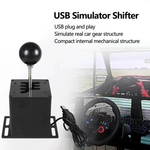 PC USB Hシフトレバー ロジテック G27 G29 G25 G920 ETS2 シミュレーションレーシングゲーム用 スラストマスター T300RS/GT シフトノブ 輸入品_14