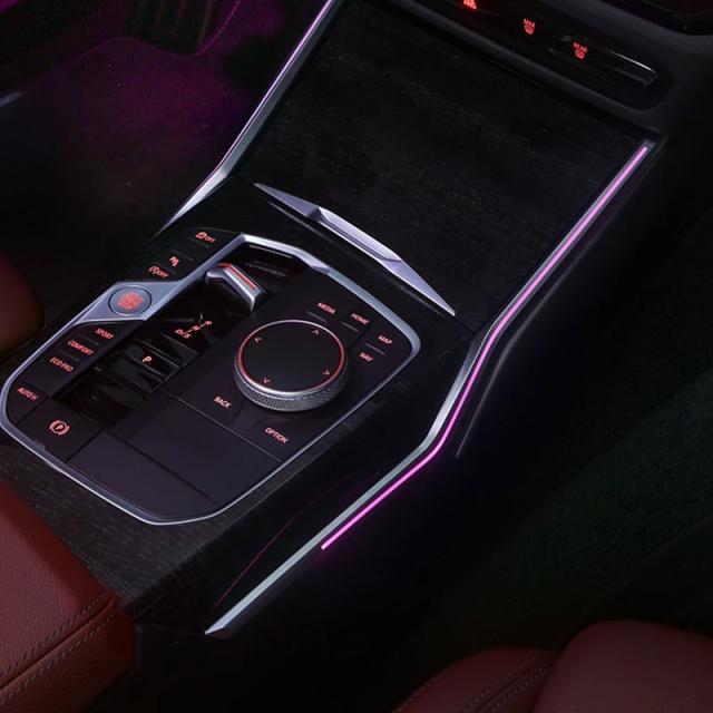 センターコンソールサドルアンビエントライト - BMW 3シリーズ i3 G20 G22 G80 G82 用 室内灯 内装モール デコレーショントリム 輸入品_2