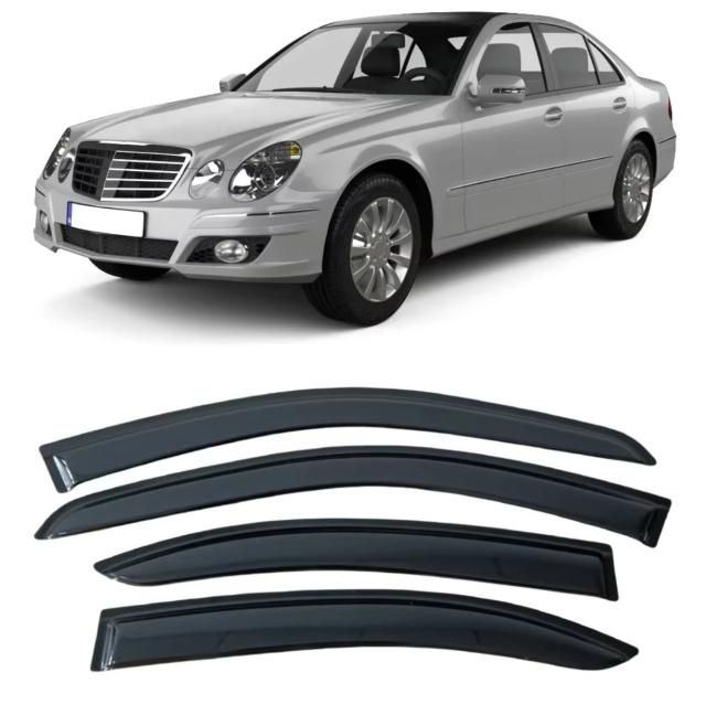 メルセデス・ベンツ Eクラス W211 セダン（2003-2009年）用 ウィンドウバイザー レインガード ドアベンチレーター 輸入品