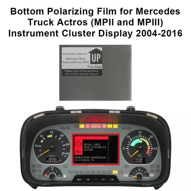 メルセデス・トラック アクトロス MPII・MPIII 用 ダッシュボード表示器＋底面偏光フィルム 計器表示パネル 輸入品_11