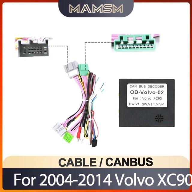 MAMSM ラジオ配線ハーネス CANバスデコーダー 16ピンプラグから14ピン OD-VOLVO-02対応 2004-2014年式 Volvo XC90 カーラジオ マルチメディア 輸入品