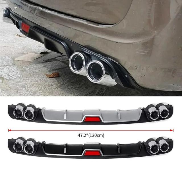 ユニバーサルABS製 リアバンパースポイラー 120-128cm リアバンパーリップディフューザー 自動車部品 多数の車種に対応 輸入品_2