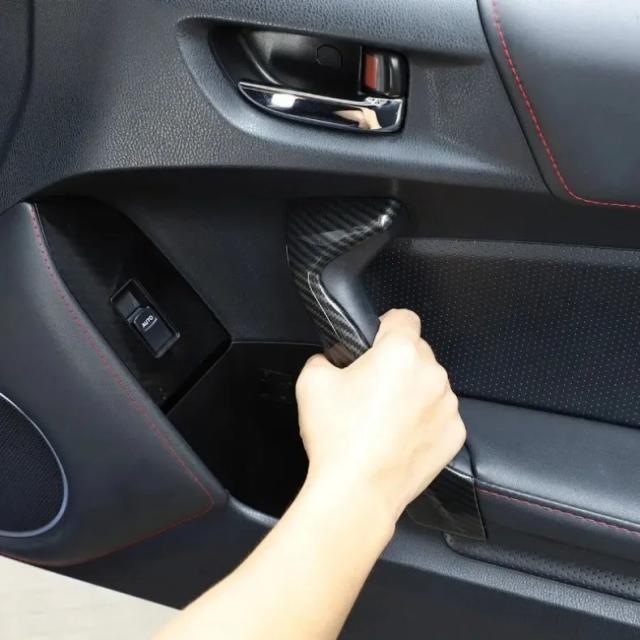 トヨタ86 スバルBRZ 2012-用 ABSカーボンファイバー ドアパネルハンドルカバー 車内インテリアアクセサリー 輸入品