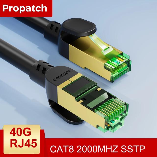 プロパッチ 0.2-30m CAT8 40Gbps イーサネットケーブル RJ45 2000MHz ゲーミング ネットワーク PVC LANケーブル ノートPC PS5/4 ルーター対応 輸入品