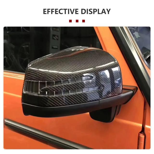カーボンファイバー リアビューミラーカバー メルセデス・ベンツ R/ML/GLE/Gクラス W463 G500 W166 2013-2018 ミラーカバーシェル 輸入品_1