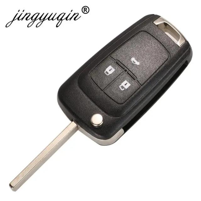 ジンユーチン 10個セット 2/3/4ボタン リモートキー 折りたたみキー シェビーローバ セイル アベオ クルーズ 315/433MHz PCF7937E用 輸入品