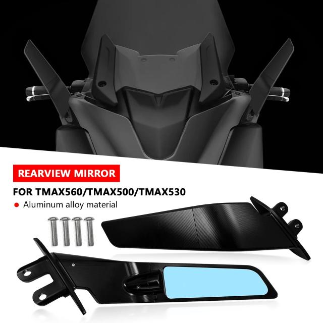 T-MAX 500 (04-12年式)・TMAX 530 (12-19年式)・T-MAX 560 (式) 用 モーターアクセサリー ステルスウイングミラー スポーツウイングレット ミラー 調整可能ミラー 輸入品 15,803円