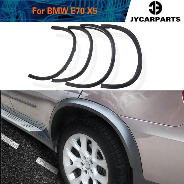 BMW E70 X5 SUV 4ドア 2007-2013年用 サイドホイールアーチフェンダーフレア マッドフラップトリム 輸入品