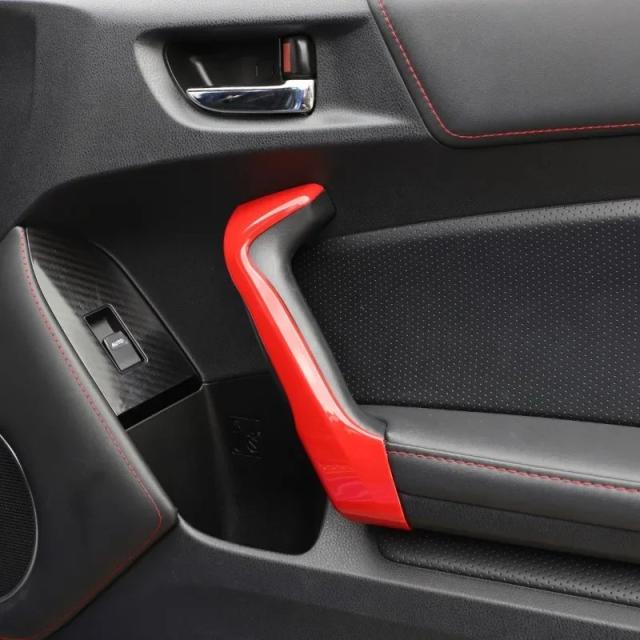 トヨタ86 スバルBRZ 2012-用 ABSカーボンファイバー ドアパネルハンドルカバー 車内インテリアアクセサリー 輸入品