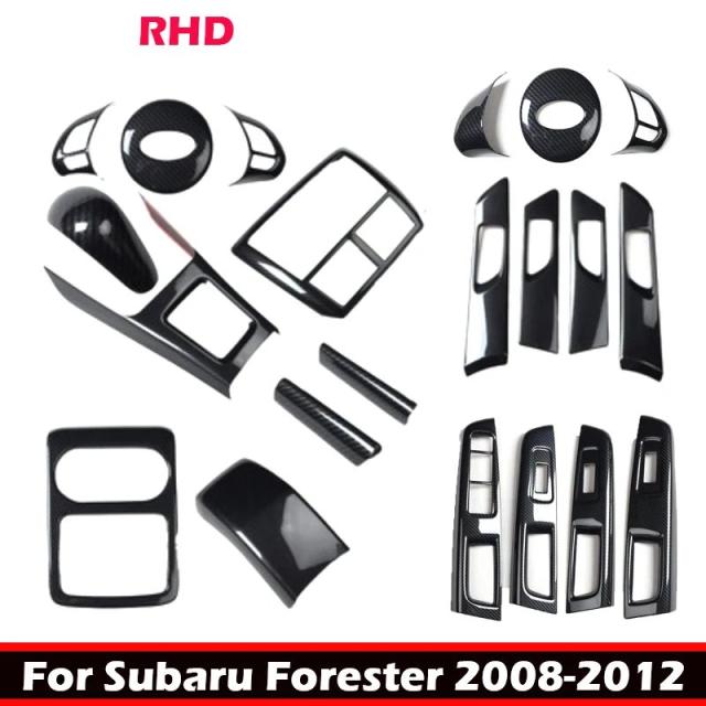 RHD スバルフォレスター 2008-2012 内装 ウィンドウスイッチ ドアハンドル シフトノブ フロントリア ドホルダー パネル エアコンベント カバー トリム 輸入品