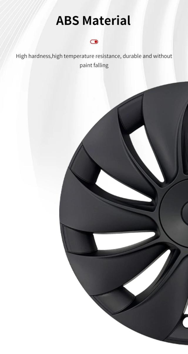 新型モデルY 2025ジュニパー 19インチ タービンテクスチャー スタイル ハブキャップ ホイールカバー アクセサリー テスラ用 4個セット 輸入品_15
