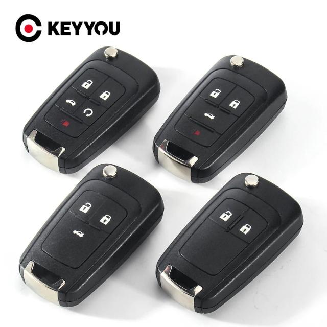 KEYYOU シュバレー エピカ カマロ ロバ セイル アベオ クルーズ 用 2/3/4/5ボタン 折りたたみ カースマートキーケース 10個セット 輸入品