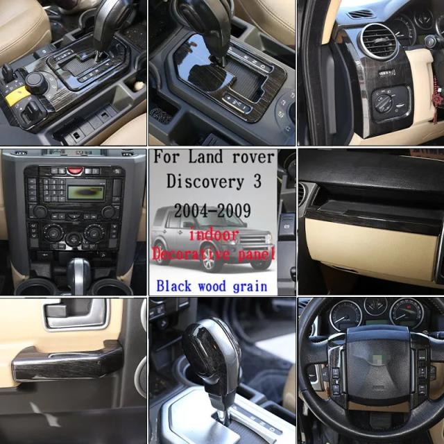 ブラックウッド調 カーモディフィケーション ランドローバー・ディスカバリー3 LR3 2004-2009 専用 車内フレーム装飾ステッカー カーアクセサリー 輸入品