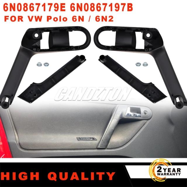 新型インテリアドアハンドル カバー付 左右セット 6N0867179E 6N0867197B VW ポロ MK3 6N 6N2 1999-2002 年 車 アクセサリー 輸入品