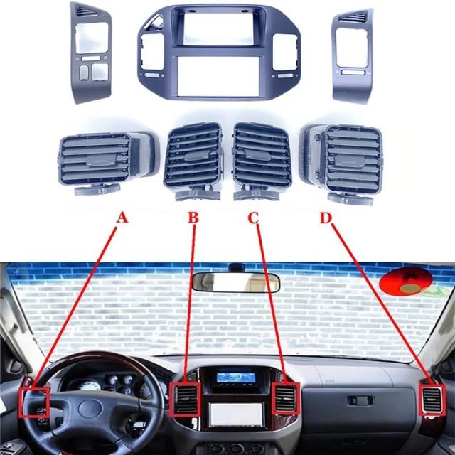 三菱パジェロ V73 V75 V77 モンテロ 専用 エアコン ダクト ベント アウトレット 取り付け キット 1-4個セット 輸入品