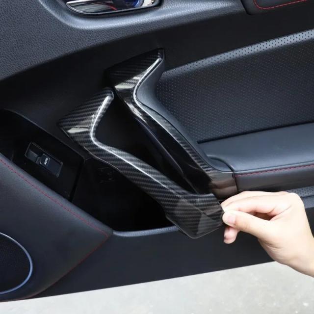 トヨタ86 スバルBRZ 2012-用 ABSカーボンファイバー ドアパネルハンドルカバー 車内インテリアアクセサリー 輸入品