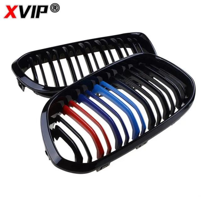 XVIP 1ペア フロントグリル BMW 1シリーズ F20 F21 2012-2019 用 グロスブラック キドニーグリル 交換用 レーシングフロントバンパーグリル 輸入品_5