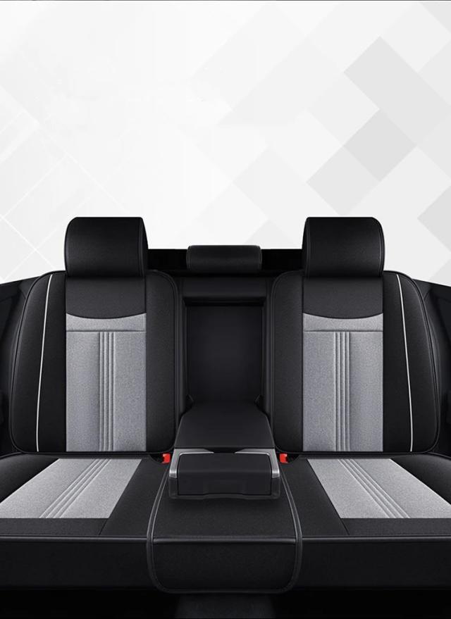 5個セット ユニバーサルカーシートカバー 麻 オールシーズン 自動車内装アクセサリー ほとんどのセダン・SUV・ピックアップトラック対応 輸入品