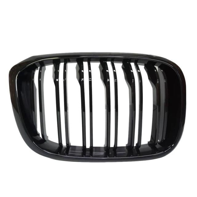 BMW 3・4・X3・X4・G01・G02・G08（2018-）用 フロントボネットキドニーグリル 2ラインデュアルスラット 光沢ブラック レーシンググリル 1ペア 輸入品_2