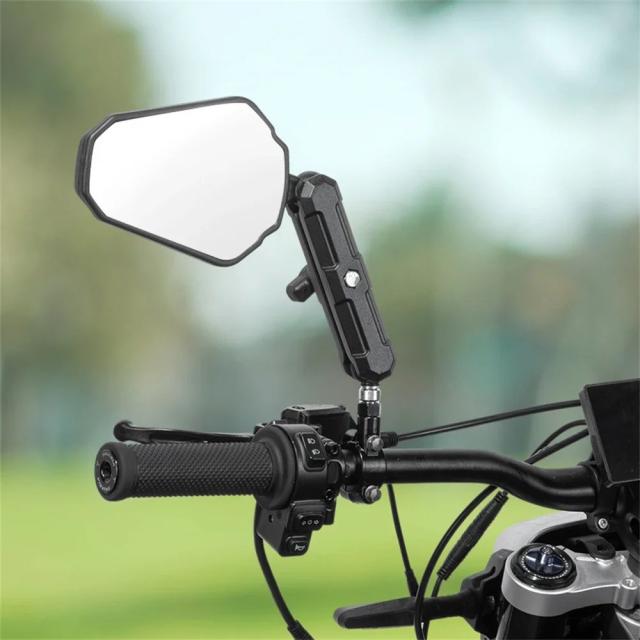 KEMIMOTO ユニバーサル フォールディング バイクミラー M8 M10 ボルト取付 360°調整 Eマーク対応 輸入品_6