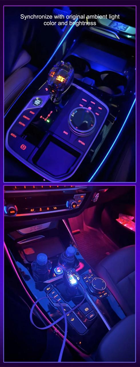 BMW 5・6シリーズ X3 X4 iX3 G30 G31 G32 G01 G02 G08 専用 11色センターコンソールアンビエントライト（サドルライト） 室内灯 アップグレードキット 輸入品_8