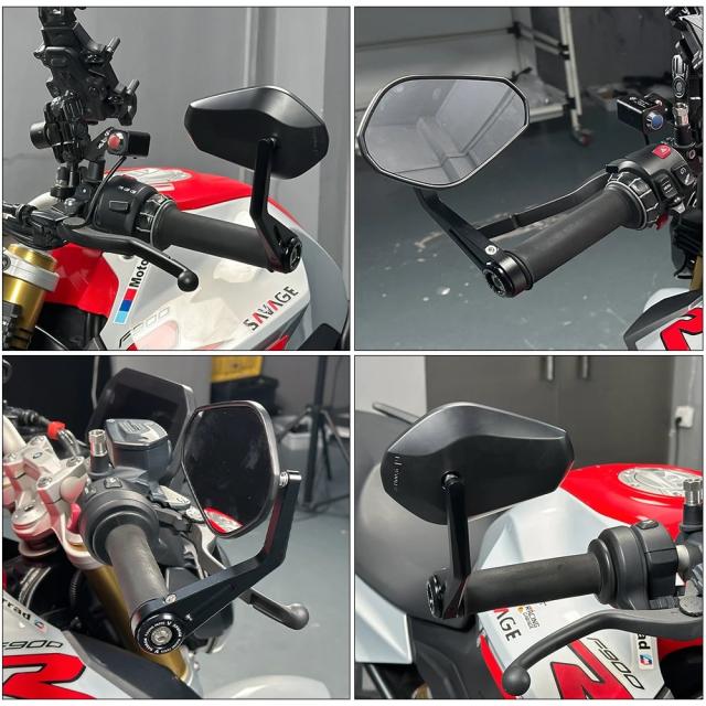 BMW F900R S1000R R1300R R1250R R1200R C400X C400GT 対応 調整可能 ハンドルエンドミラー バーエンドサイドミラー 輸入品
