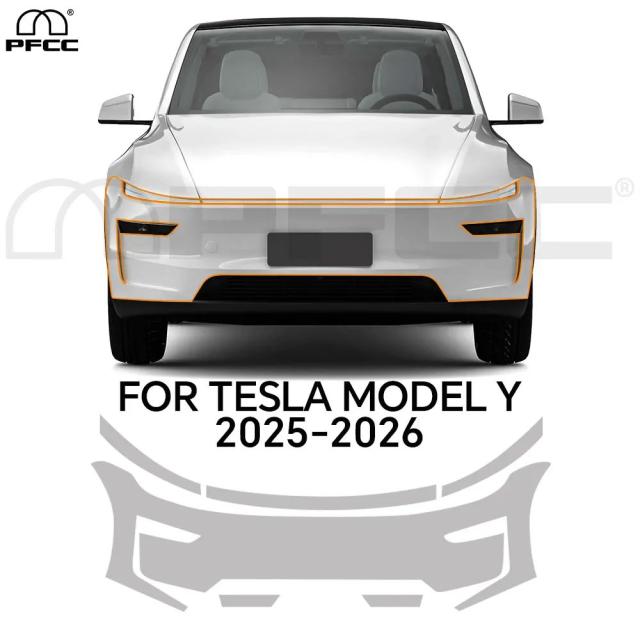 テスラモデルYジュニパー 2025-2026 年式用 TPU ペイントプロテクションフィルム 耐傷キズ防止 事前裁断済み PPF 車体用 クリアブラ 耐久 透明 インビジブル 輸入品