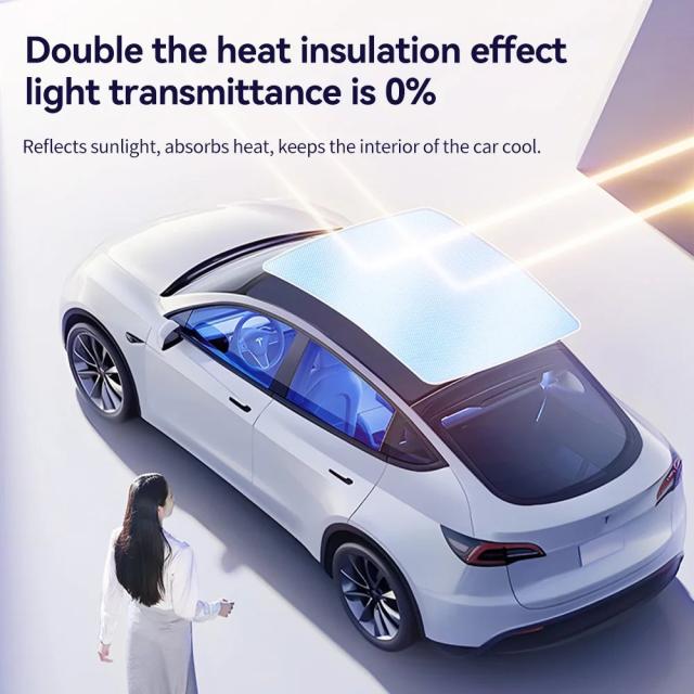 YZ マグネット式サンシェード クリップ - Tesla Model 3 / Y ハイランド ジュニパー 2021-25年 グラスルーフ用 フロント＆リア サンルーフ スカイライト サンシェード 輸入品_4