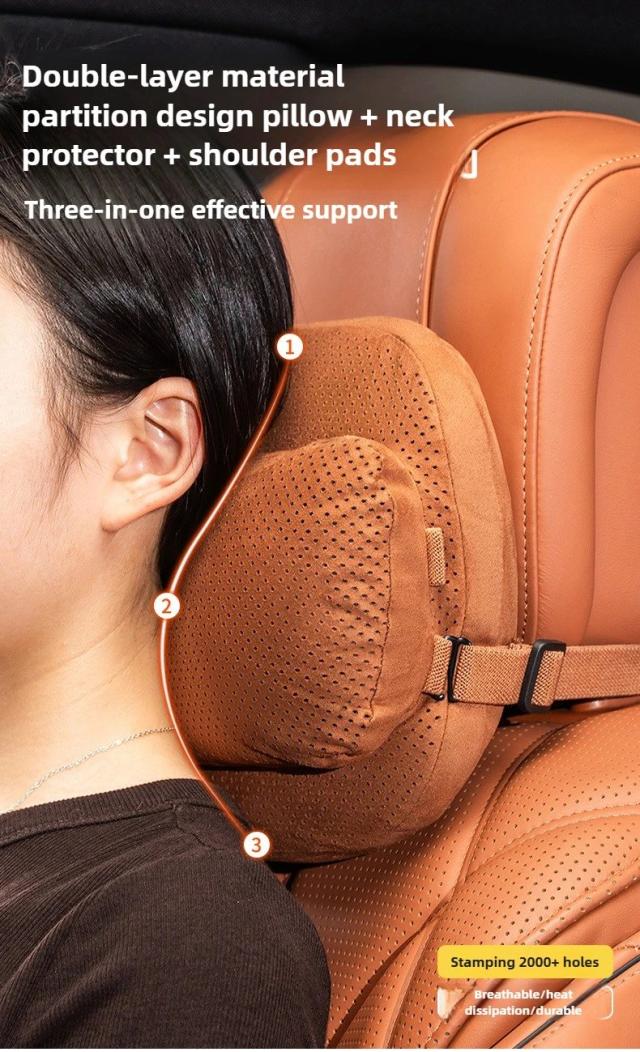 シェビー・クルーズ/スパーク/ソニック/カマロ/ボルト/ボルトEV/トラックス 専用 スエードヘッドレスト ネックピロー シート 腰 クッション ウエストピロー 輸入品_9