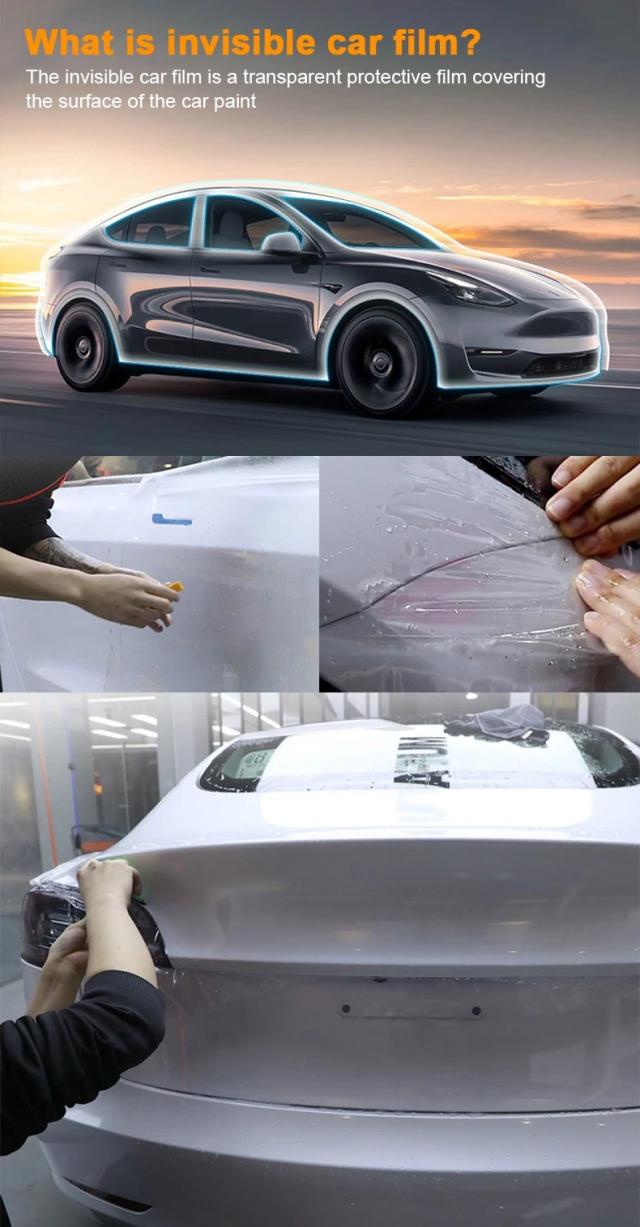 テスラモデルY 2020-用 TPU 耐スクラッチ カーペイントプロテクションフィルム クリアブラ PPF デカールキット アクセサリー 輸入品_8