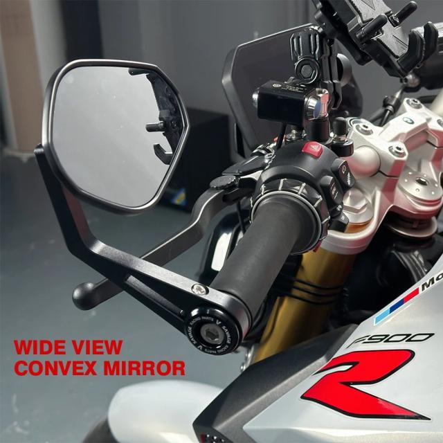 BMW F900R S1000R R1300R R1250R R1200R C400X C400GT 対応 調整可能 ハンドルエンドミラー バーエンドサイドミラー 輸入品