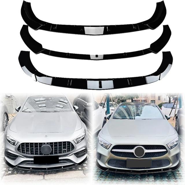 3X 2019-2024 メルセデス・ベンツ Aクラス V177 W177 A35 A45 A45S A180 A200 A220 A250 AMG 用 フロントバンパーリップスポイラー カナードカバー ボディキット 輸入品