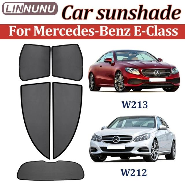 LINNUNU メルセデス・ベンツ Eクラス W212 W213 e250 専用 マグネット式 サンシェード メッシュカーテン サイドウィンドウ UVカット アクセサリー 輸入品