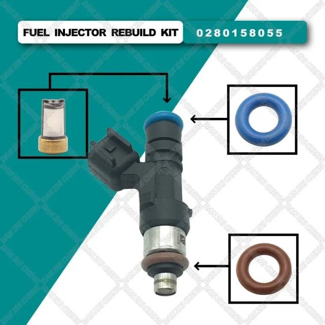 0280158055対応 燃料噴射装置 修理キット フィルター Oリング シール グロメット 05-10年式 フォードマスタング 4.0L レンジャー 4.0L V6用 輸入品