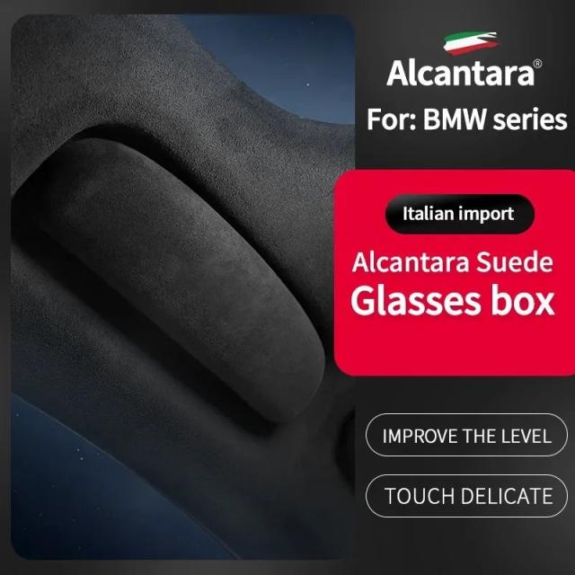 BMW 1/2/3/4/5/6/7シリーズ X1 X2 X3 X5用 車載サングラスホルダーケース アルカンタラスエード収納オーガナイザー サングラスボックス 輸入品_3