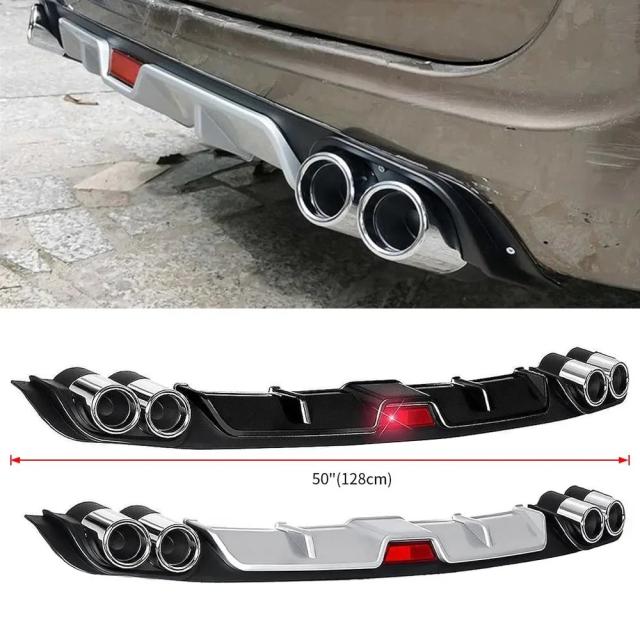 ユニバーサルABS製 リアバンパースポイラー 120-128cm リアバンパーリップディフューザー 自動車部品 多数の車種に対応 輸入品