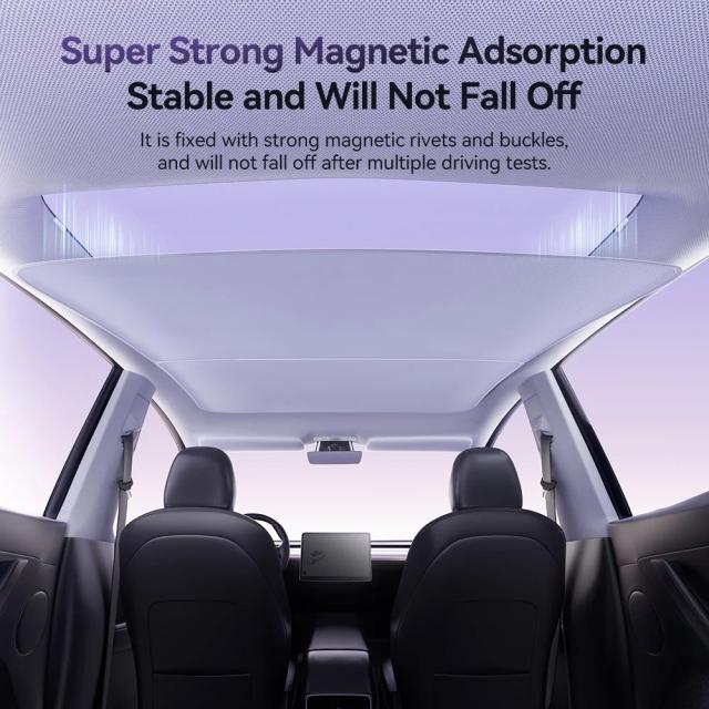 YZ マグネット式サンシェード クリップ - Tesla Model 3 / Y ハイランド ジュニパー 2021-25年 グラスルーフ用 フロント＆リア サンルーフ スカイライト サンシェード 輸入品_6