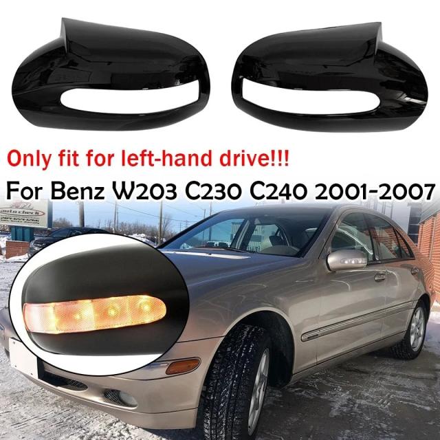 メルセデス・ベンツ Eクラス W211 E320 Cクラス W203 C230 C240 用 サイドミラーカバー ドアミラーキャップ 外装トリム 輸入品