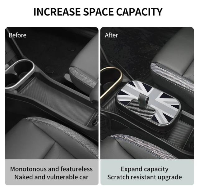 BMWミニクーパー F65 F66 2024-2025 専用 真っただ中コンソール アームレスト 納めるボックス席 車載付属品 インポート品