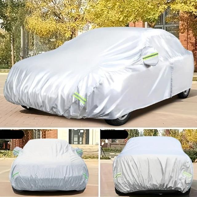 カーカバー 屋外用 車両保護 日除け 雪対策 UVカット カバー SUV セダン 自動車用 サンシェード 防塵 防水 ブラック シルバー 輸入品