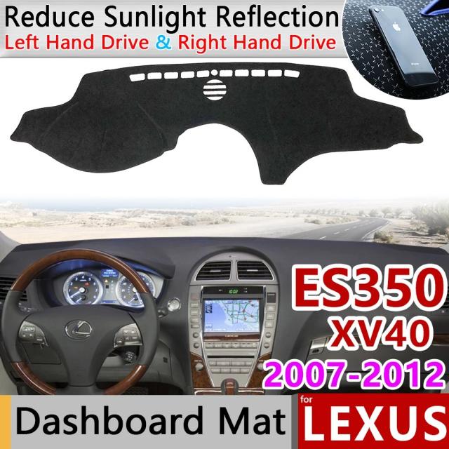 レクサスES ES350 2007-2012年 XV40専用 滑り止めマット ダッシュボードカバー 日よけ ダッシュマット 保護アクセサリー ES240 350 2009 2010 2011モデル対応 輸入品